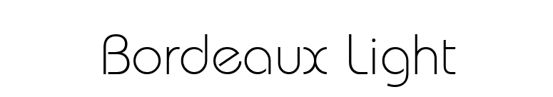 Bordeaux Light font preview
