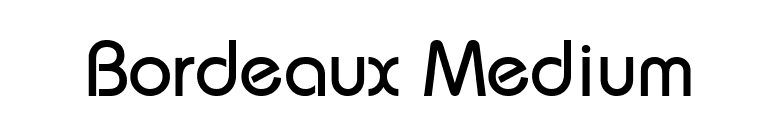 Bordeaux Medium font preview