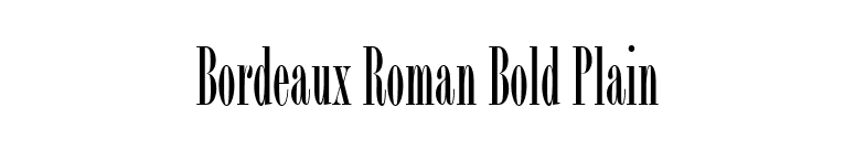 Bordeaux Roman Bold Plain font preview