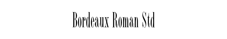Bordeaux Roman Std font preview