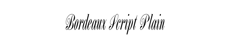 Bordeaux Script Plain font preview