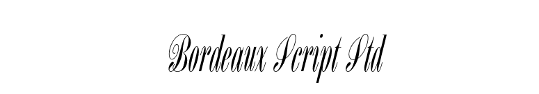 Bordeaux Script Std font preview