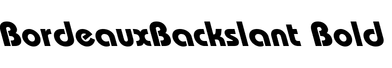 BordeauxBackslant Bold font preview