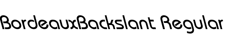 BordeauxBackslant Regular font preview