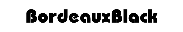 BordeauxBlack font preview