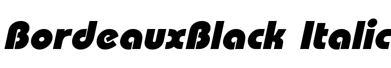 BordeauxBlack Italic font preview
