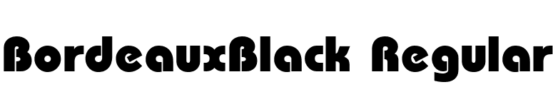 BordeauxBlack Regular font preview