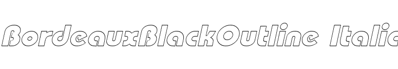 BordeauxBlackOutline Italic font preview