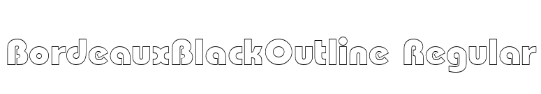 BordeauxBlackOutline Regular font preview