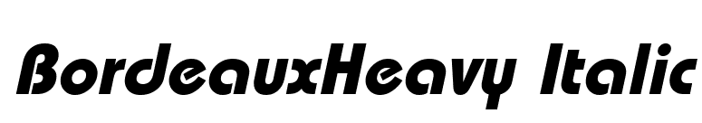 BordeauxHeavy Italic font preview
