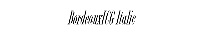 BordeauxICG-Italic font preview
