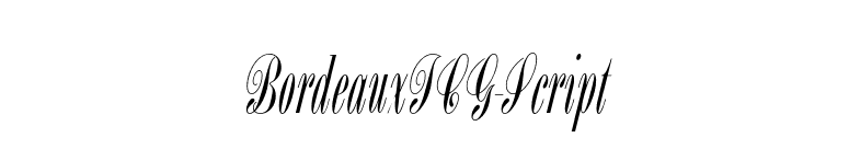 BordeauxICG-Script font preview