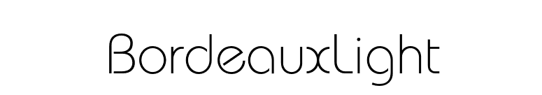 BordeauxLight font preview