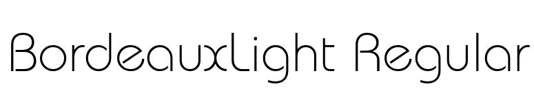 BordeauxLight Regular font preview
