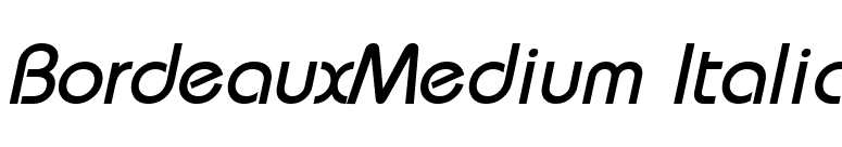 BordeauxMedium Italic font preview