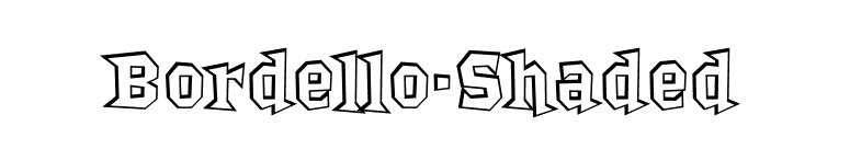Bordello-Shaded font preview