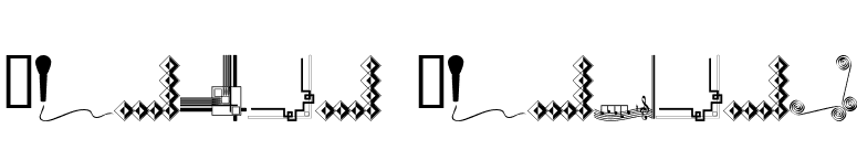 Border Corners font preview