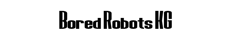 Bored Robots KG font preview