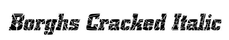 Borghs Cracked Italic font preview