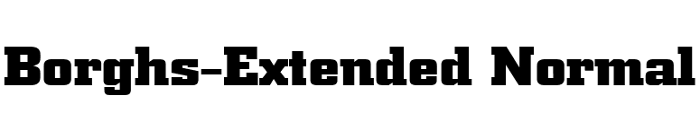 Borghs-Extended Normal font preview
