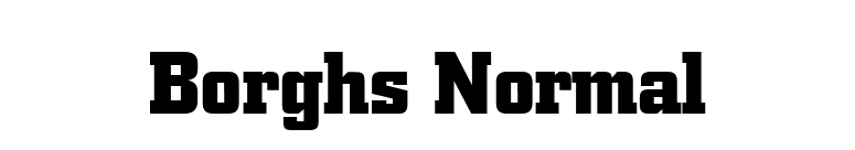 Borghs Normal font preview