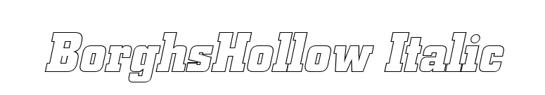 BorghsHollow Italic font preview