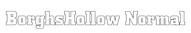 BorghsHollow Normal font preview