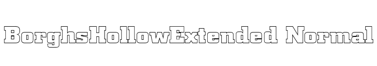BorghsHollowExtended Normal font preview