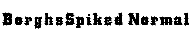 BorghsSpiked Normal font preview