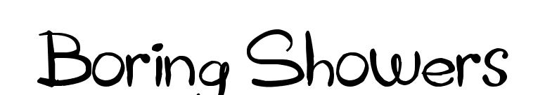 Boring Showers font preview