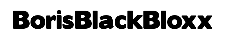 BorisBlackBloxx font preview