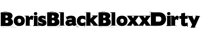 BorisBlackBloxxDirty font preview