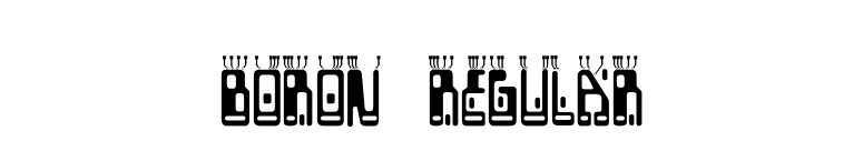 Boron Regular font preview