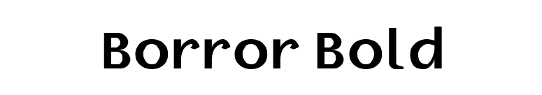 Borror Bold font preview