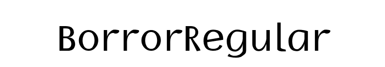 BorrorRegular font preview