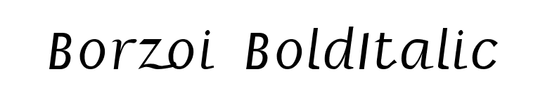 Borzoi BoldItalic font preview