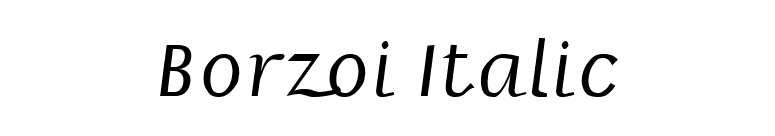 Borzoi Italic font preview
