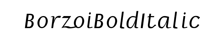 BorzoiBoldItalic font preview