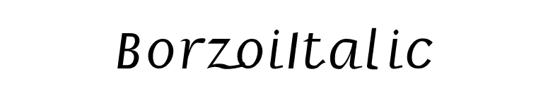 BorzoiItalic font preview