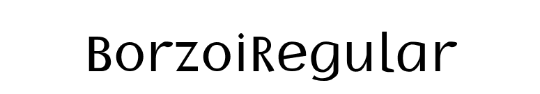 BorzoiRegular font preview