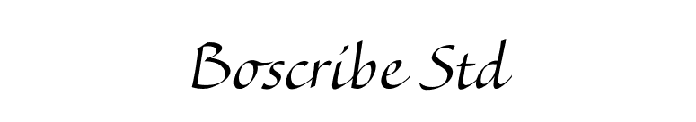 Boscribe Std font preview