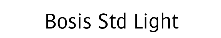 Bosis Std Light font preview