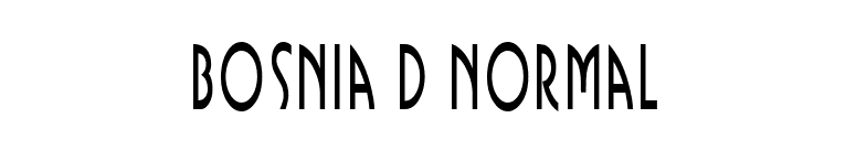 Bosnia D Normal font preview