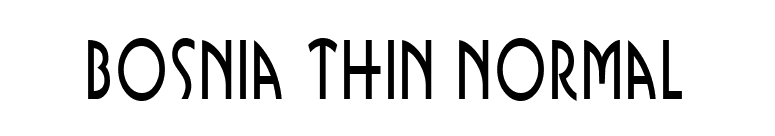 Bosnia Thin Normal font preview