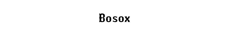 Bosox font preview