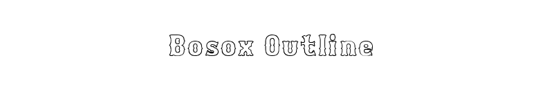 Bosox Outline font preview