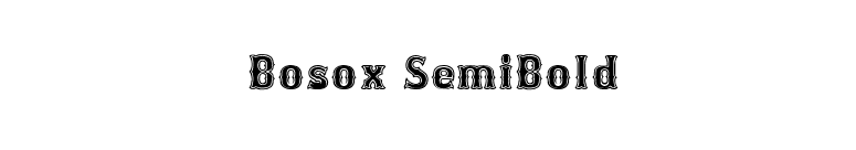 Bosox SemiBold font preview