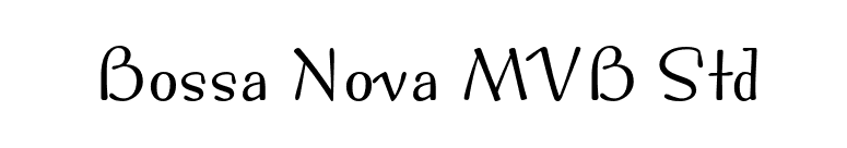 Bossa Nova MVB Std font preview