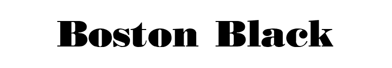 Boston Black font preview