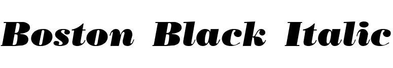 Boston Black Italic font preview